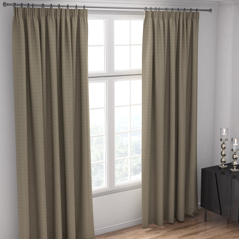 Babcock Room Darkening Curtain Pair, 168 W x 137 D cm, Rustic Brown
