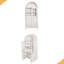 Grand garde-manger arqué cannelé de 70,8 po avec portes en verre et tablettes réglables, rangement élégant pour la cuisine-1339320123