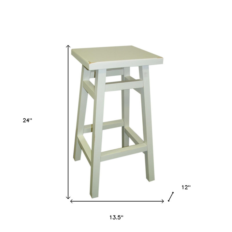 Chaise de bar 24 po Kamela, Blanc