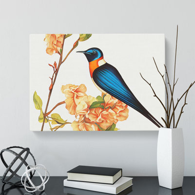 Daring Swallow Bird - Wrapped Canvas
