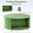 Round Coffee Table with Storage, 31.5" Mid Century Modern Coffee Table with 360° Curved Sliding Door-1279393497