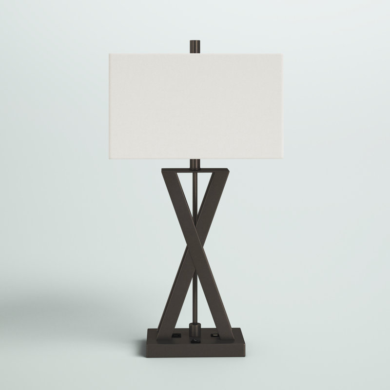 Keanu Metal USB Table Lamp, Dark Bronze