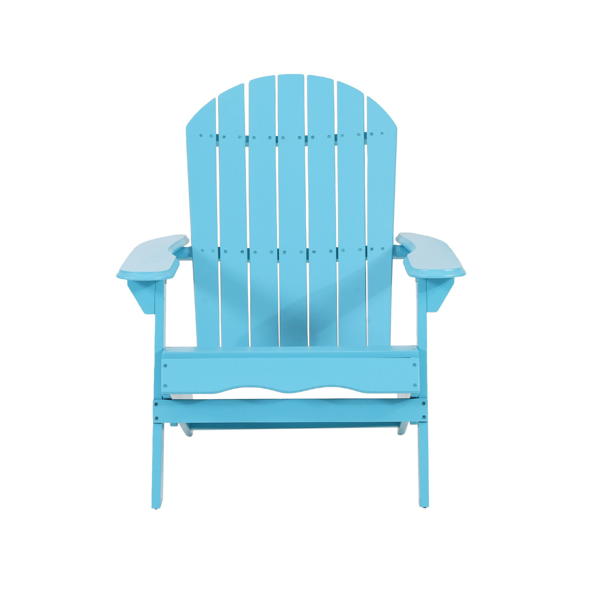 Teigan Solid Wood Folding Adirondack Chair, Blue