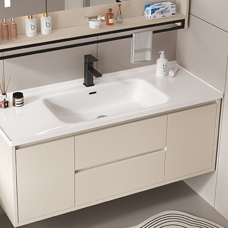 Armoire de salle de bain style minimaliste élégant, Beige