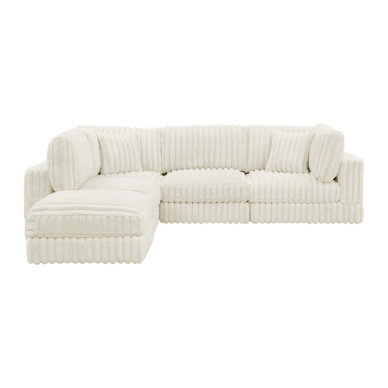 Cloud Haven Modular Sectional, Cream Corduroy