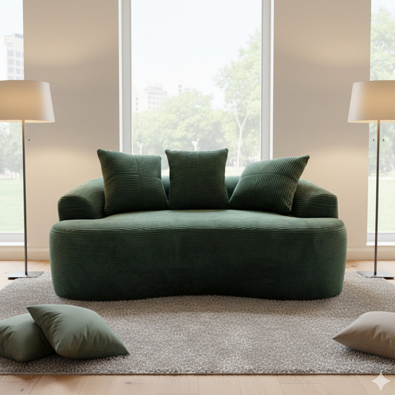 65.81 " Corduroy Loveseat