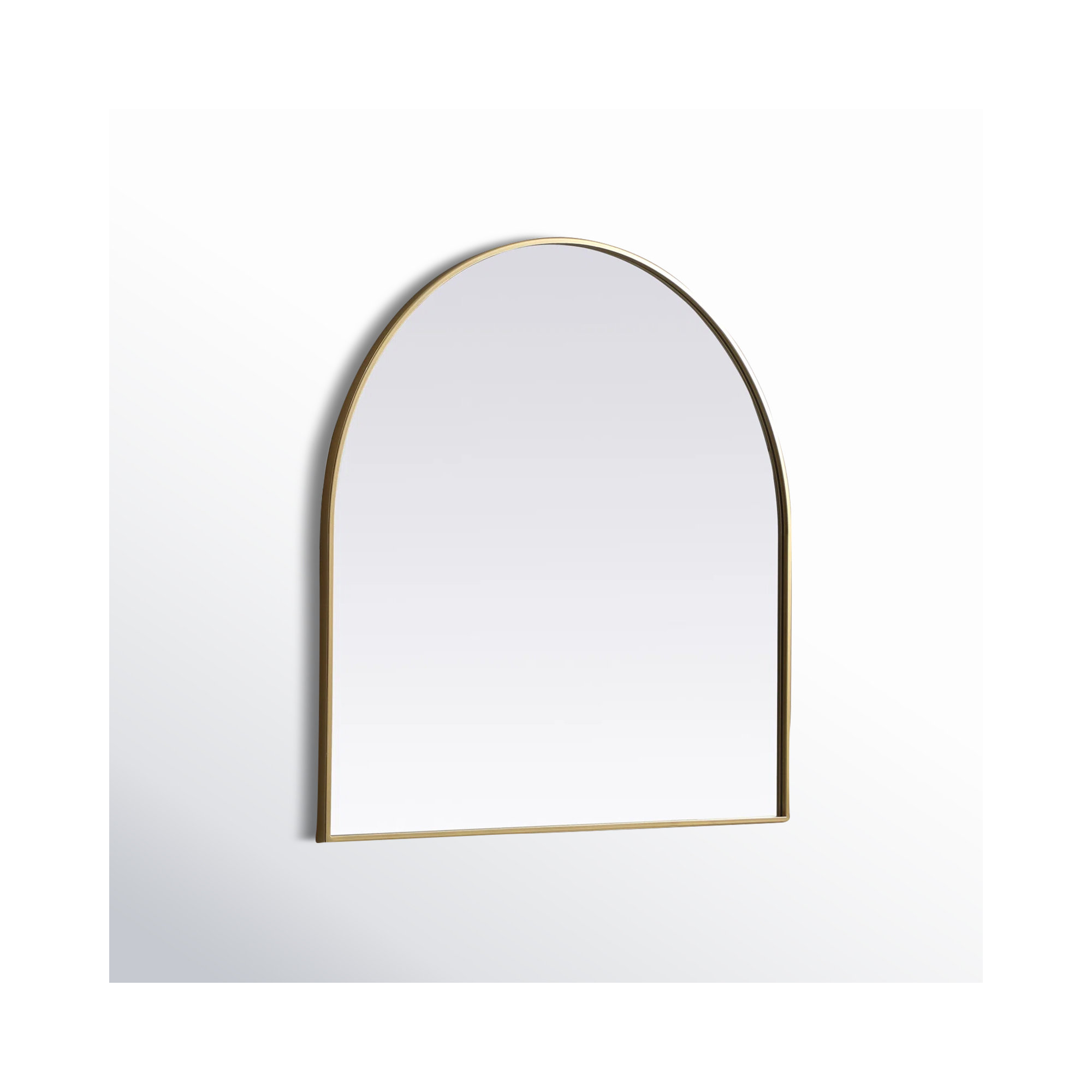 Sabine Metal Arch Wall Mirror, Brass, 36" x 36"