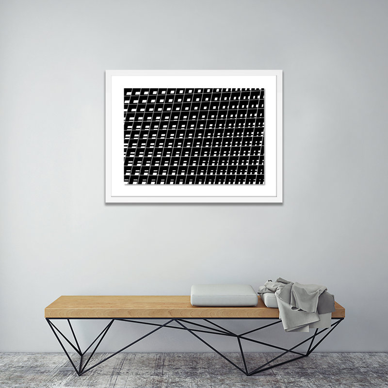 Two Or Three D Print by Shawn Thomas, White, 34" H x 48" W x 2.5" D