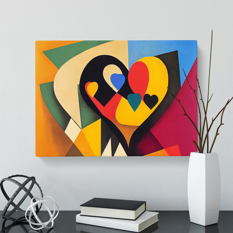 Love Heart Painting - Wrapped Canvas, 35cm H x 50cm W x 3cm D