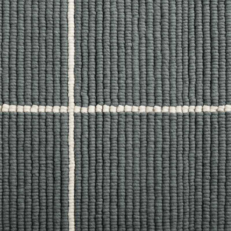 Collet Wool Geometric Area Rug in Haze/Ivory, Rectangle 9' x 12', Gray/Ivory