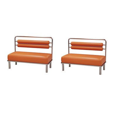 Banc de rangement orange