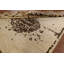Tapis brun / noir en laine noué à la main de conception unique 6 pi 11 po x 9 pi 8 po New Age