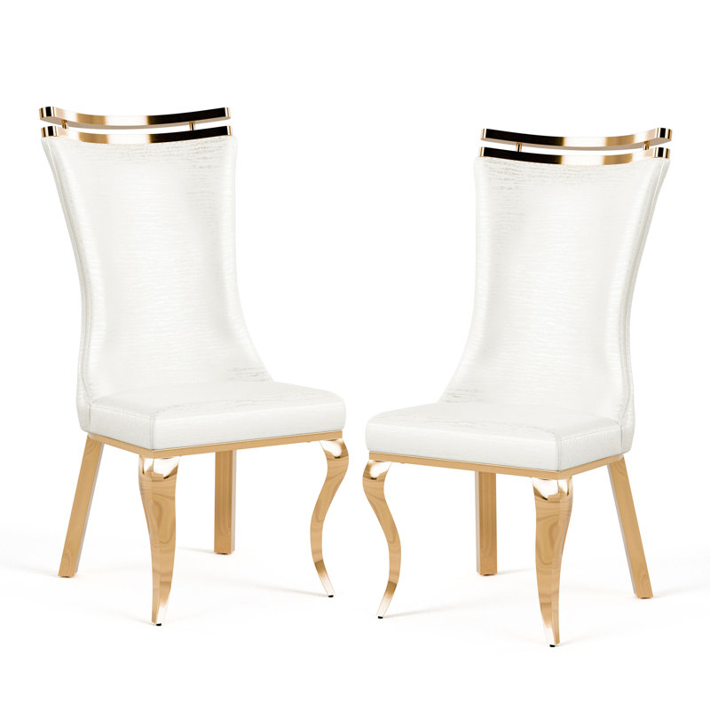 Newlyn Double Crown Dining Chairs (Set of 2), White