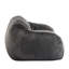 Fauteuil à billes d'intérieur en fausse fourrure grise, rembourrage en mousse déchiquetée pour une assise confortable avec de la mousse, espaces de lecture ergonomiques et salles de jeux-1056912063