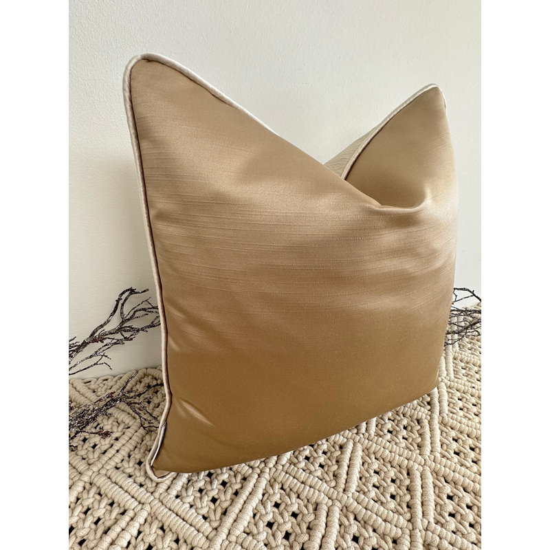 Abstract Gold Square Cushion Cover, Gold 