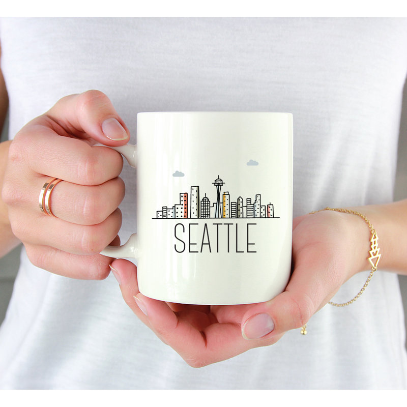Tasse à café Colorful City Skyline, Seattle