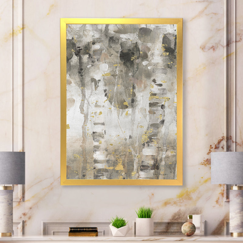 « the modern forest forest i », reproduction d’image sur toile, H 20 po x l 12 po x P 1po, Cadre doré
