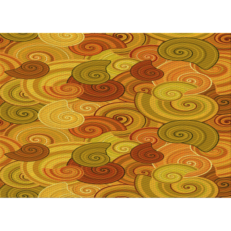 Tapis jaune tissé à la machine, Rectangle 5 pi x 7 pi
