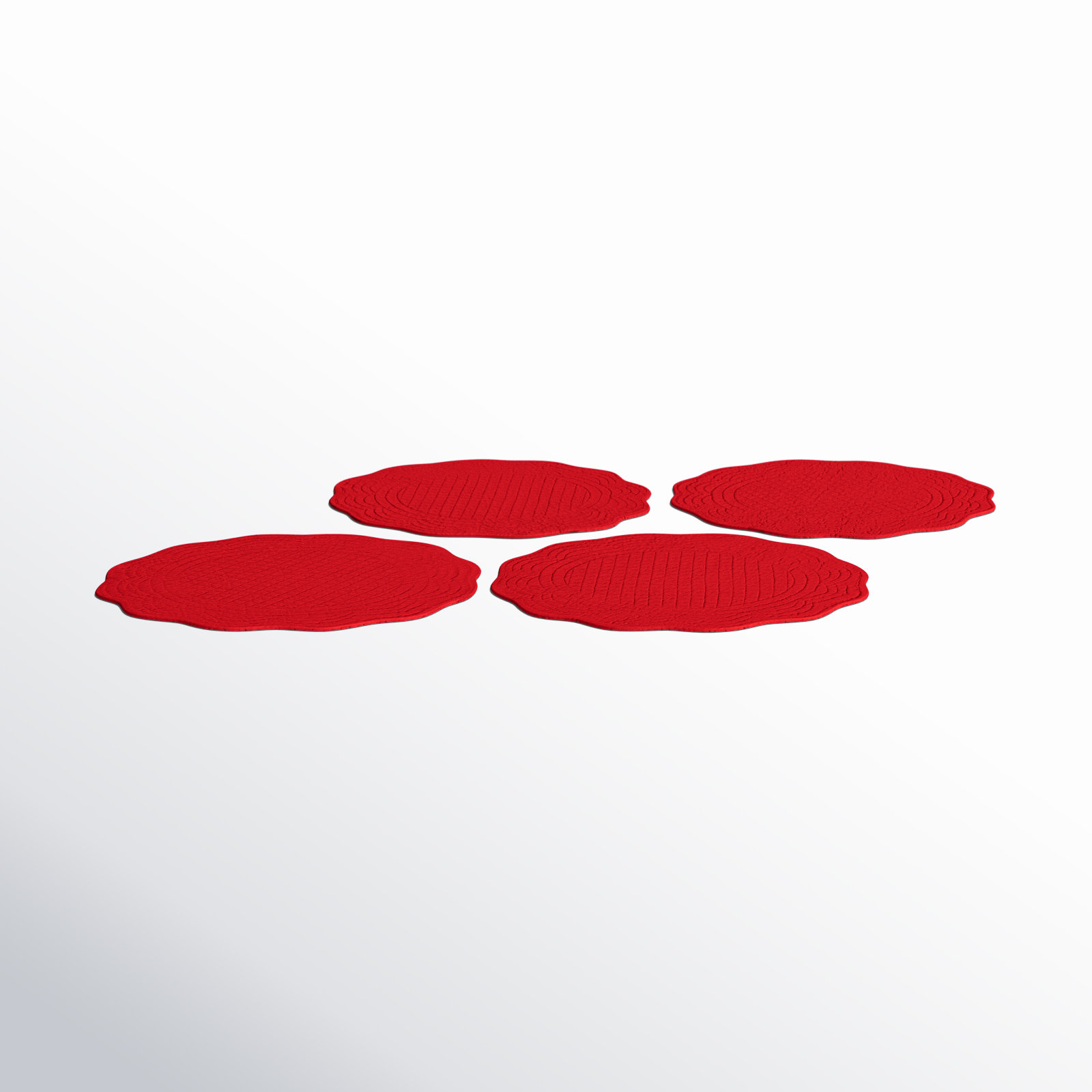 Grover Cotton Round Placemat, Red