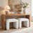 Stanwell 2-Pieces Modern Accent Vanity Stool for Bedroom, Makeup Room-1626696853