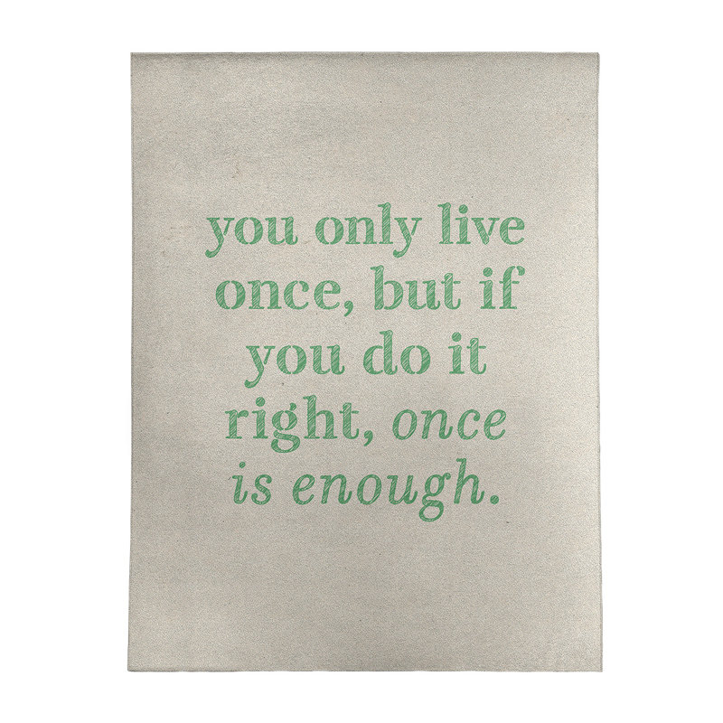 Quotes Chenille Indoor Rug, Rectangle 5' x 7'