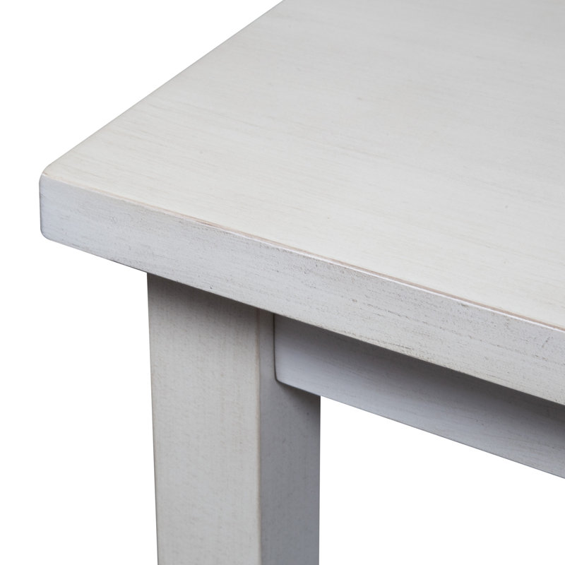 Latour Counter Height Dining Set w/ Upholstered Seats, White, 3 Piece