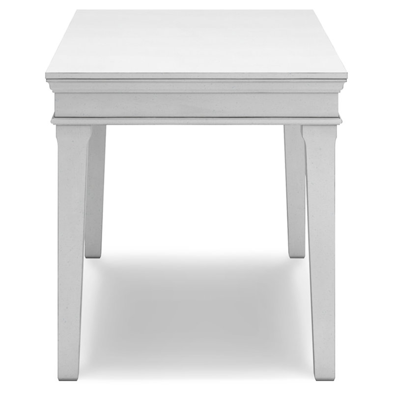White Pine Wood Transitional Home Office Desk with Drawer and USB Port