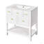 Ensemble de meuble-lavabo simple 30 po avec 5 tiroirs, ensemble de meuble-lavabo autoportant avec cadre en bois massif 30 po-497825097