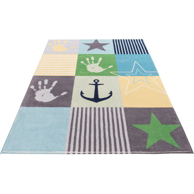Stars Geometric Hand Tufted Area Rug