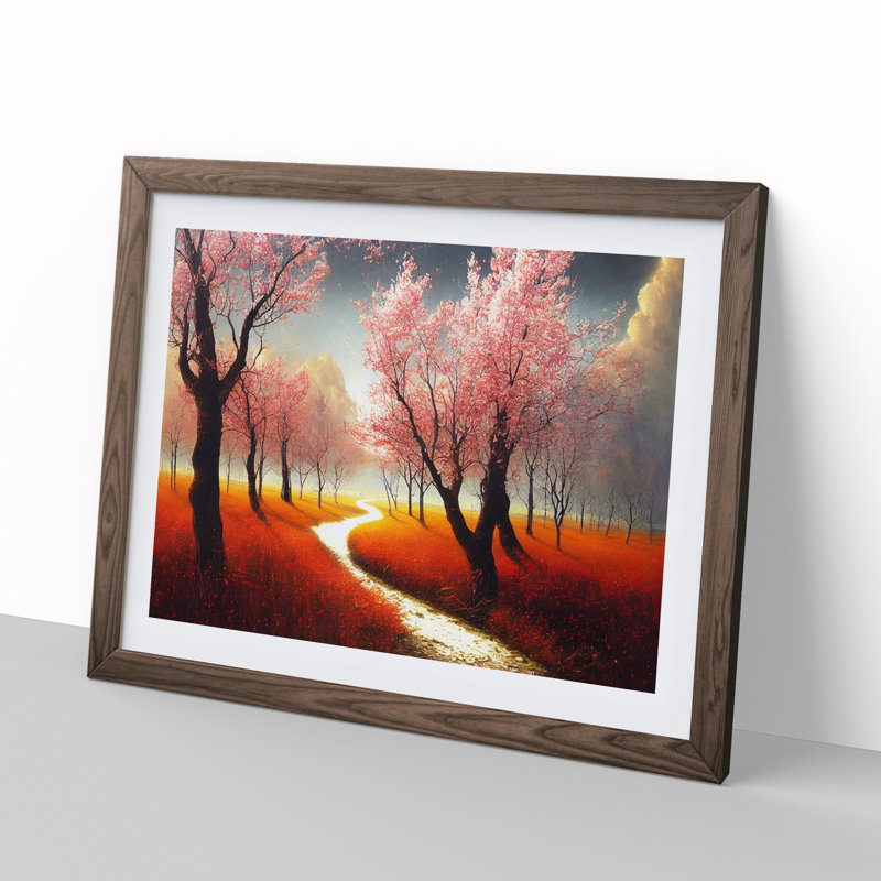 Dazzling Spring Forest - Framed Print, 25cm H x 34cm W x 2cm D, Walnut Framed