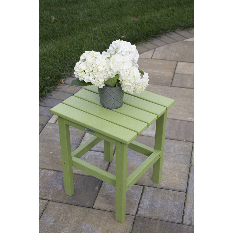 Leighton Square Outdoor Side Table , 15'' in. W 14.25'' in. D, Lime Green