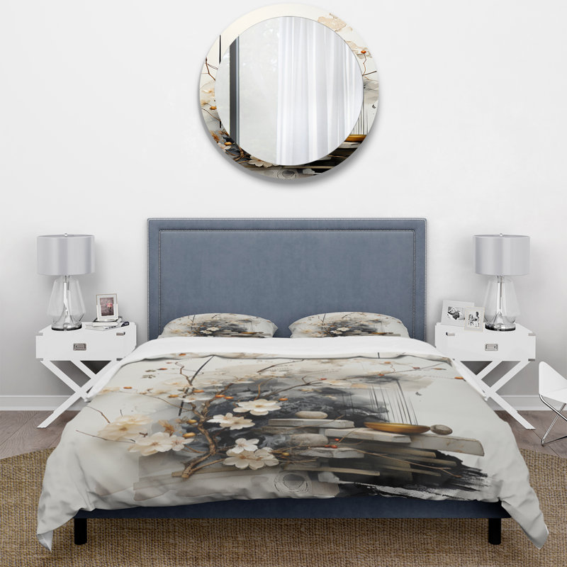 Asian Art Classics Sumi III - Ensemble de housse de couette Asian Art - Microfibre de polyester