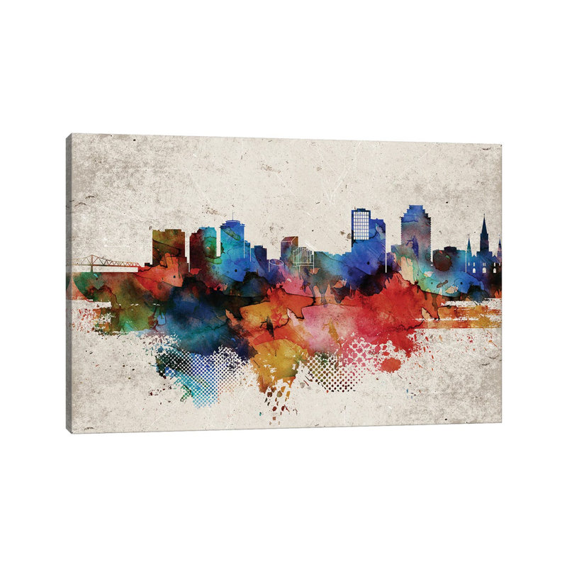 New Orleans Abstract - Wrapped Canvas Print, 152.5 cm H x 101.5 cm W