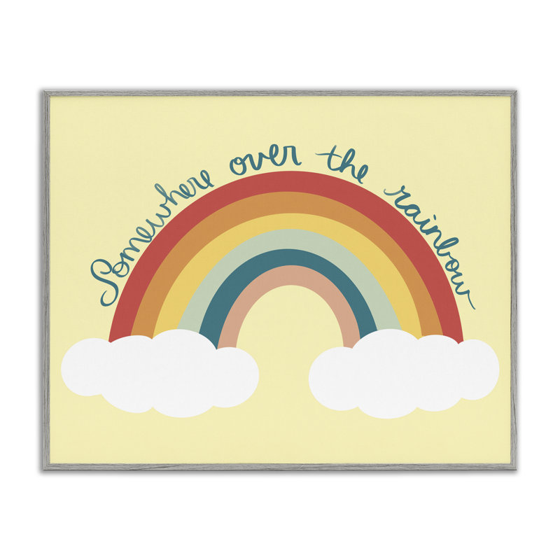 Quelque part sur un arc-en-ciel gris, estampe numérique par Ashley Singleton, Estampe numérique Farmhouse, H 24 po x l 30 po