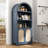 Kalaen 69" Arched Display Wood Cabinet Adjustable Shelves (Dark Blue Color)-1760588732