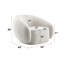 Fauteuil pivotant relax - Boucle beige et siège confortable