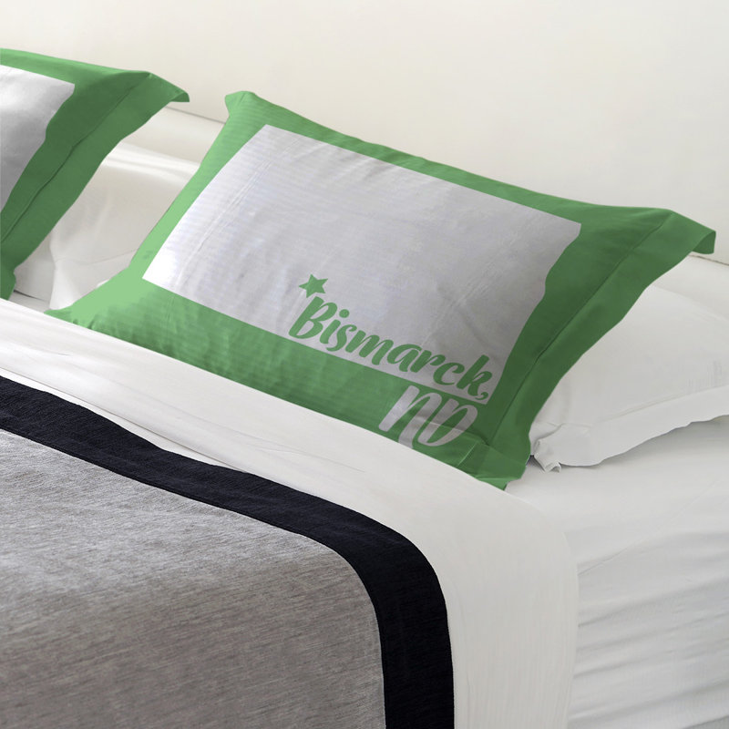 Polyester Sham Set, Microfiber, King, Green
