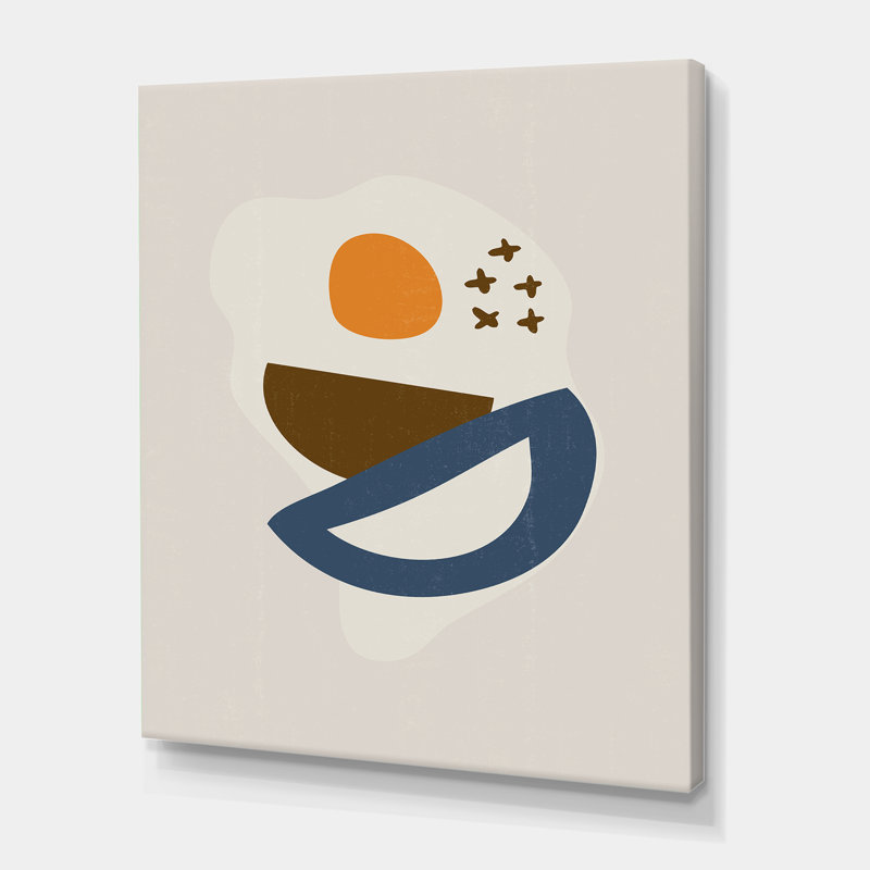 «Abstract Sun Moon Geometric Print I», impression sur toile, H 40 po x l 30 po x P 1 po, Toile tendue