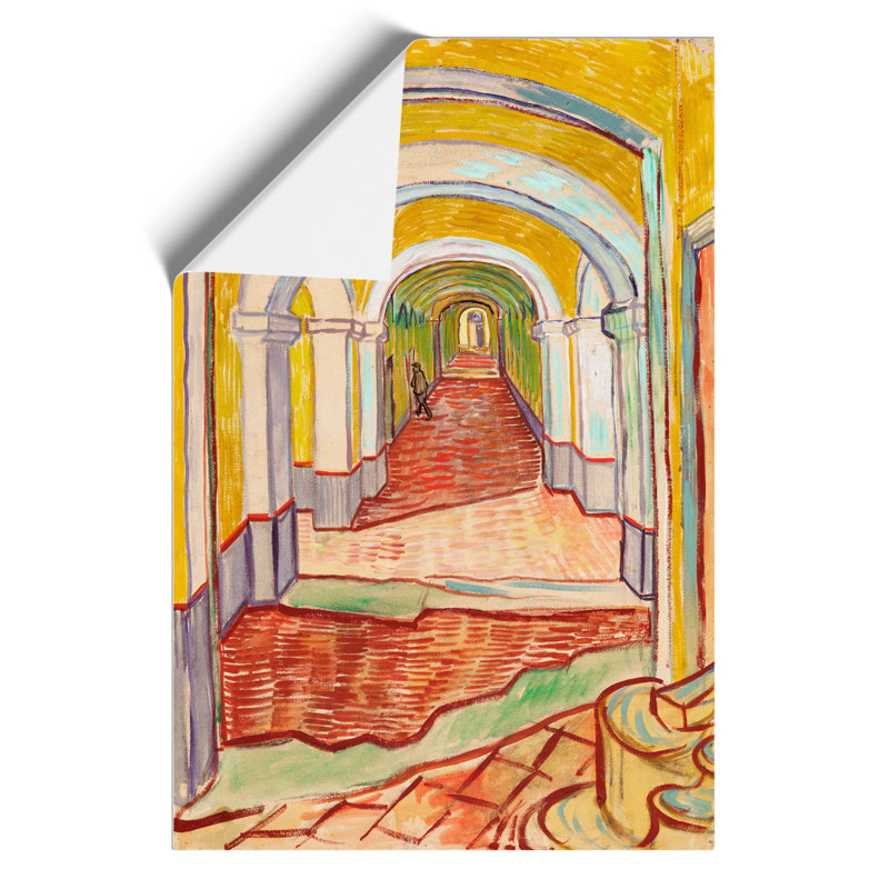 Corridor in the Asylum by Vincent van Gogh - Frameless Print, 42cm H x 30cm W x 0.1cm D