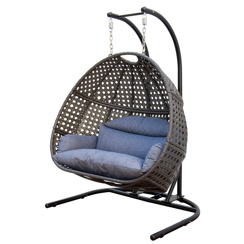 Balancelle à deux places avec support et coussin