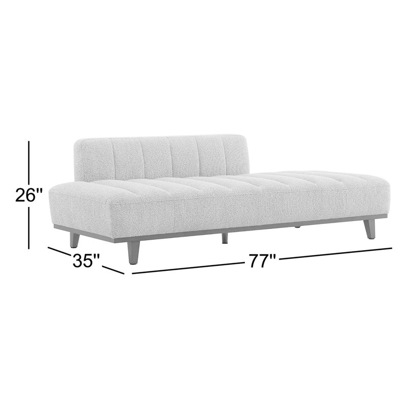 Novi Upholstered Chaise Lounge, Nathan Wheat