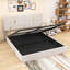 Grand lit plateforme tapissier avec système de rangement relevable et tête de lit Sabreea-186857963