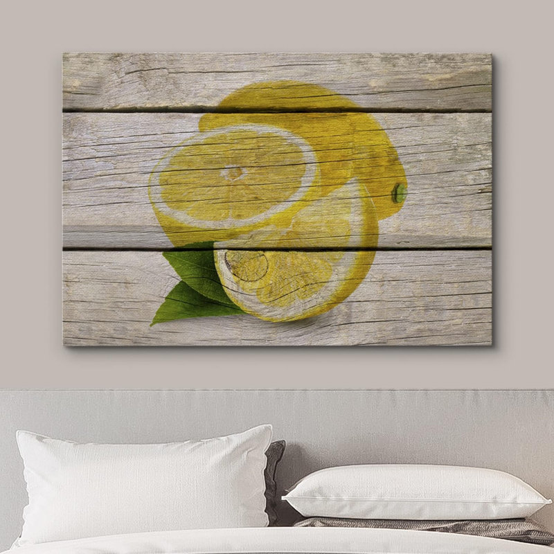 Multicolore sur bois, Toile tendue, 32" H x 48" W