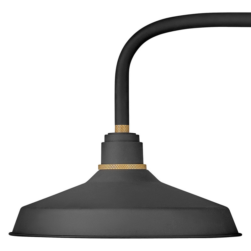 Foundry Wall Mount Outdoor Barn Light, Textured Black, 18" H x 16" W x 25.75" D