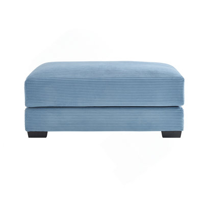28 Ottoman Corduroy- Blue