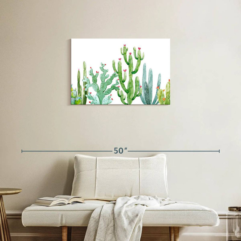 Harnek cactus en fleurs, H 20 po x l 30 po