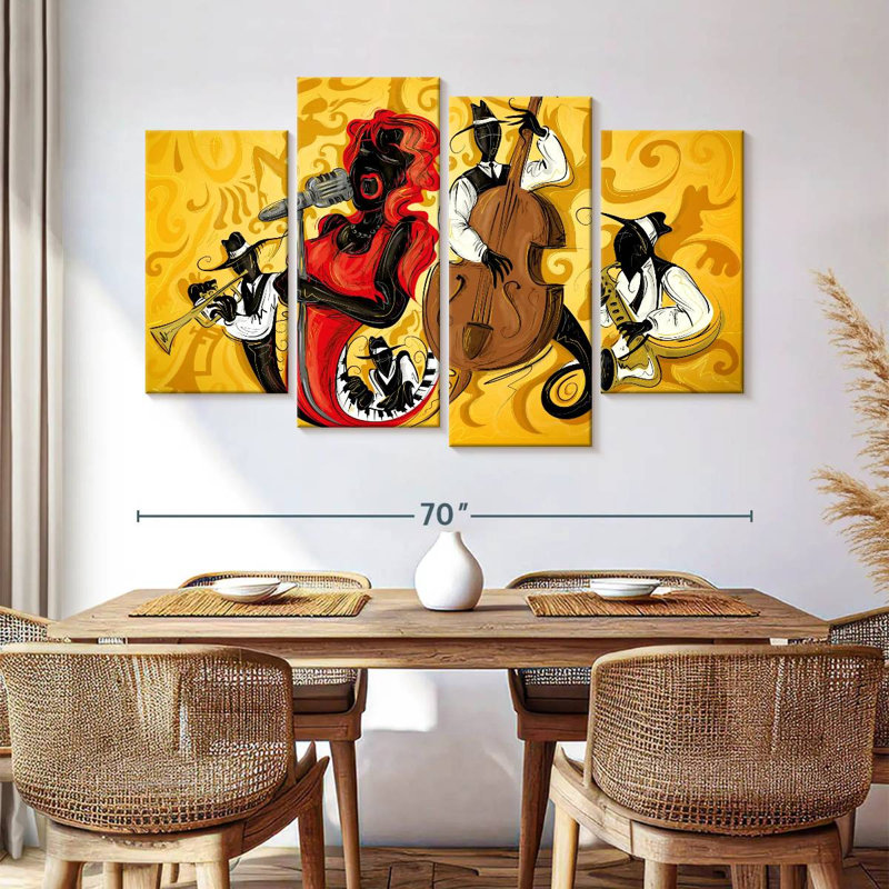 Abarca Abstract Jazz Band, 42" H x 68" W