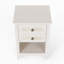 Table de chevet 17,7 po en rotin blanc - table de chevet Boho avec 2 tiroirs et tablette de rangement - grain de bois blanc grisâtre