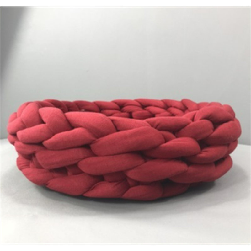 Tapis de lit pour animal de compagnie, Petit (l 15 po x P 15 po x H 6,7 po), Rouge