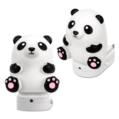 Veilleuse multicolore à thème Panda avec capteur de crépuscule à l'aube